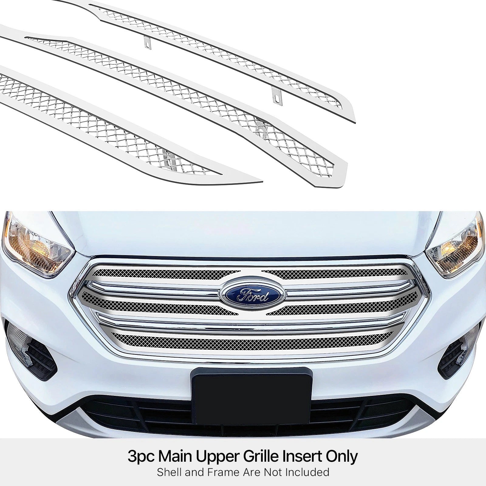 Stainless Steel Chrome Mesh Grille Insert for Ford Escape (2017-2019)