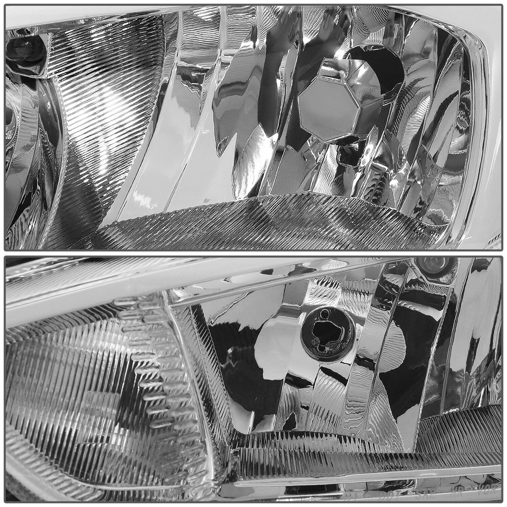 Chrome Halogen Headlights Pair for Ford Focus (2015–2018) W/Bulb W/O LED DRL
