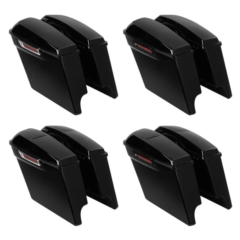 5" Stretched Hard Saddlebags for Harley Touring Road King Glide (1993–2013)