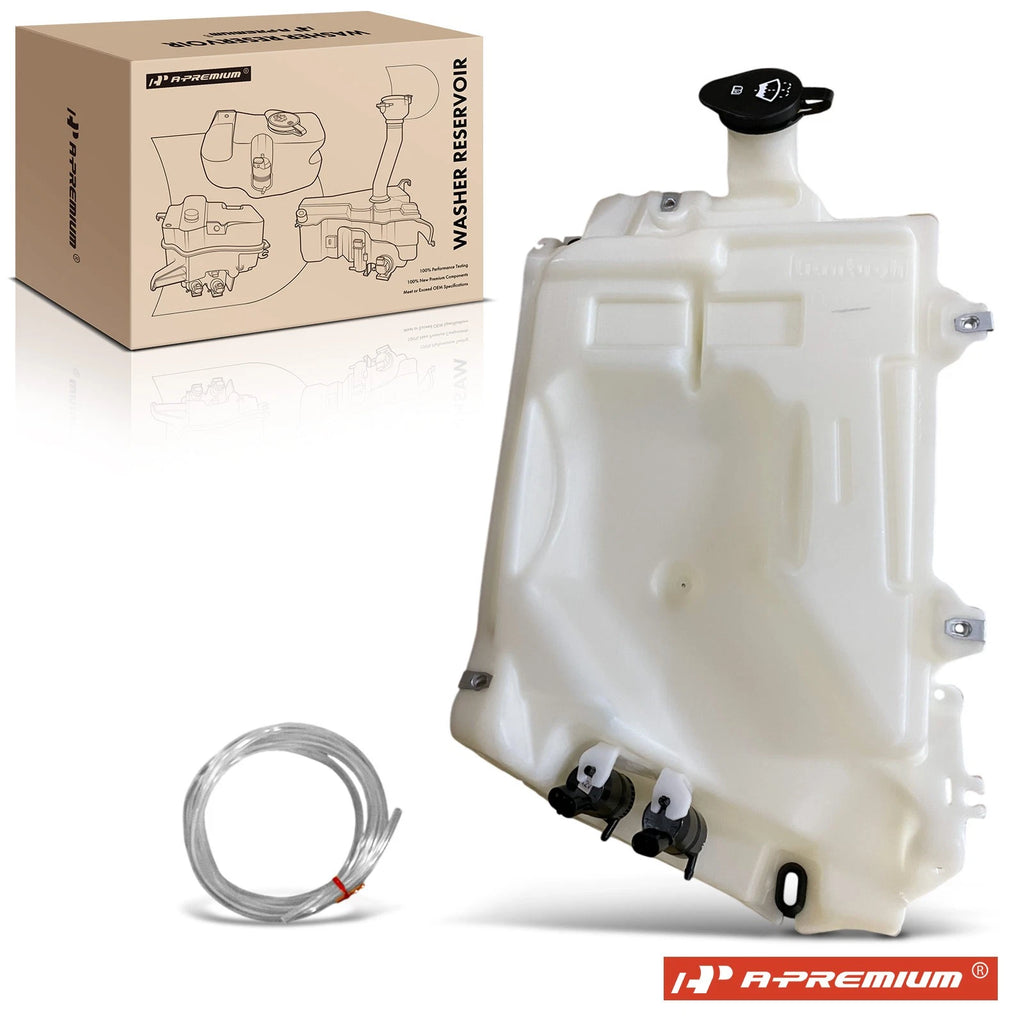 Windshield Washer Reservoir with Cap, Pump & Hose for Chevy Trailblazer (2002–2009)