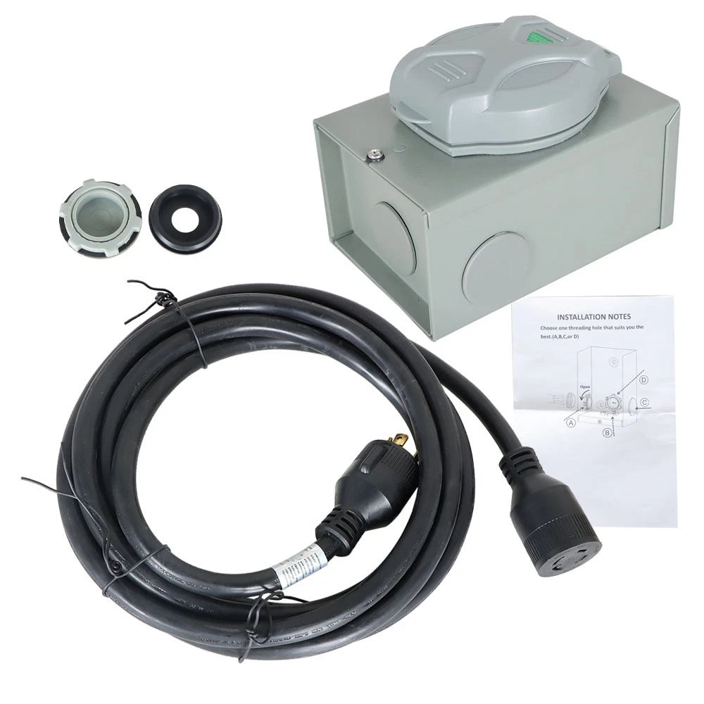 30 Amp Generator Extension Cord 15FT NEMA 14-30P/14-30R