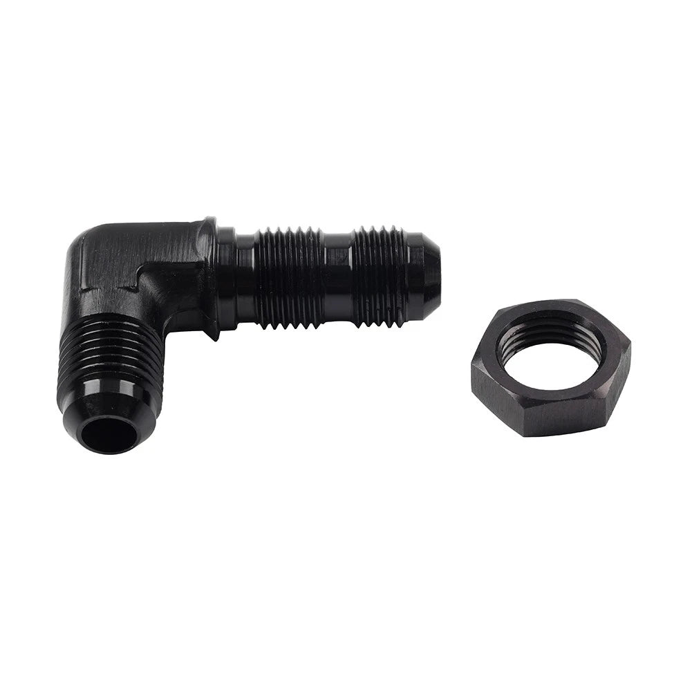 Union Bulkhead Adapter Fitting 8AN Male to Male Flare 90 Degree (Universal)