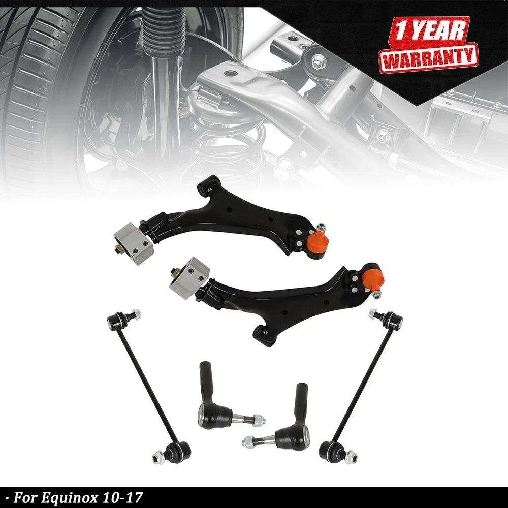 Set of 6 Lower Control Arms with Ball Joints for Equinox (2010–2017)