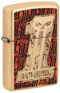 Zippo Lighter for Harley-Davidson (High Polish Brass #1 Skull Fusion 48361)