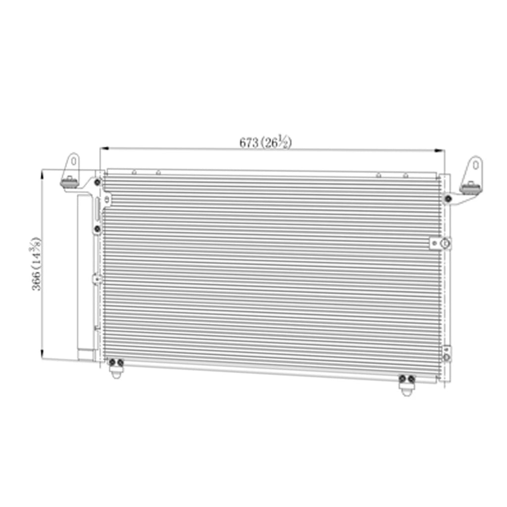 Replacement A/C Condenser with Receiver Drier for Toyota Tundra (2003–2006)