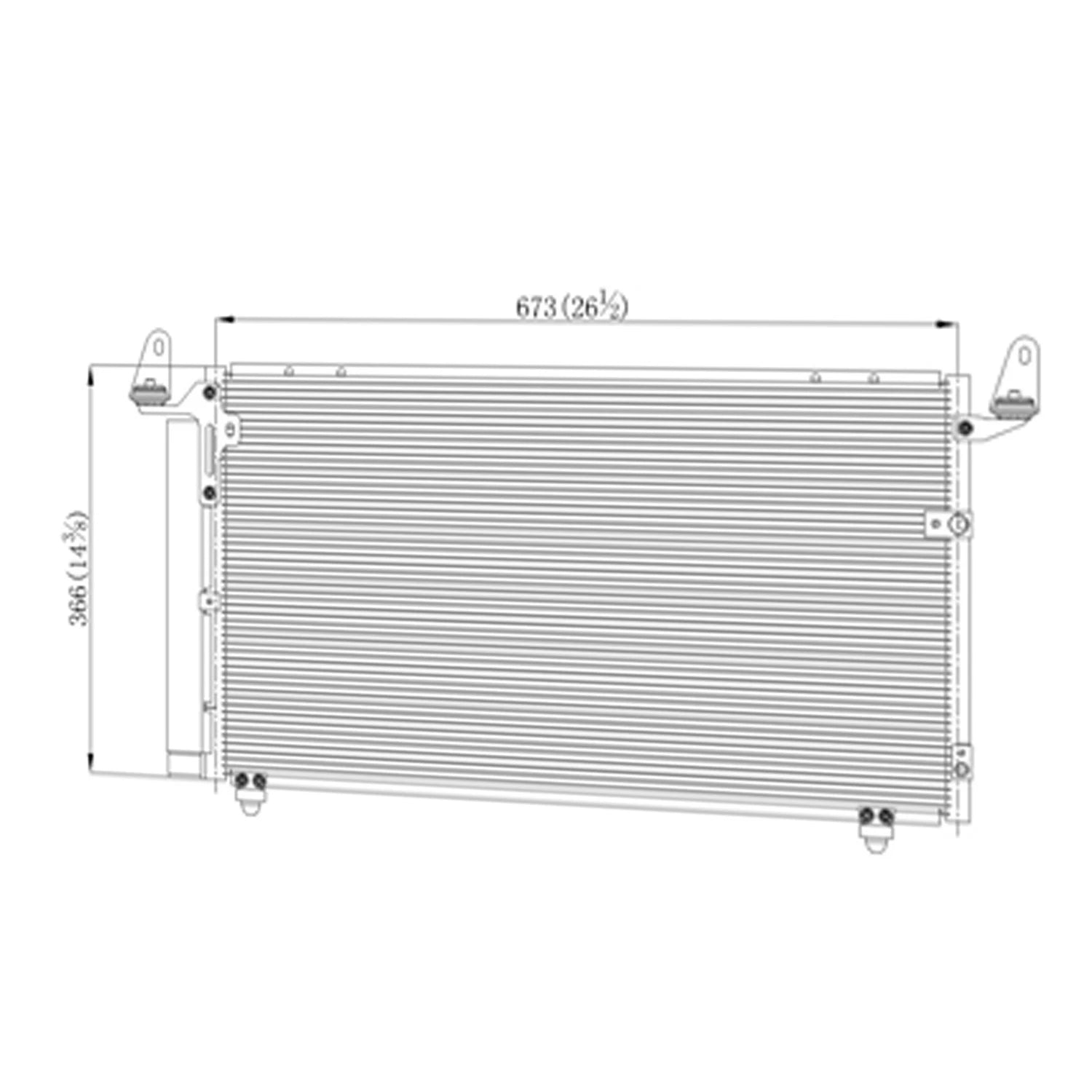 Replacement A/C Condenser with Receiver Drier for Toyota Tundra (2003–2006)