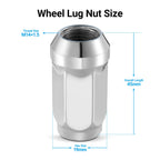 Set of 24 Chrome Lug Nuts for GMC Yukon (1992-2024)