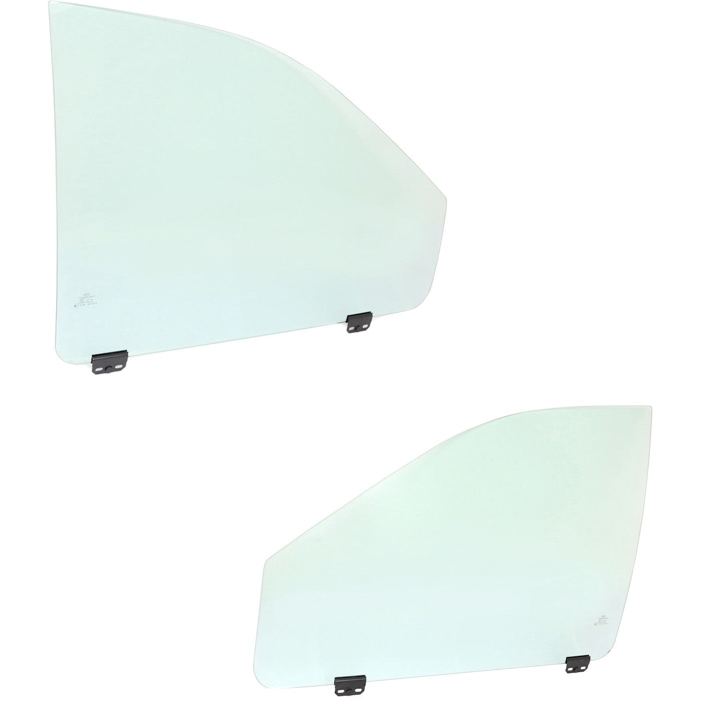 Set of 2 Front Door Glasses for Dodge
