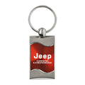 Red Rectangular Wave Keychain - Officially Licensed for Jeep Grand Cherokee