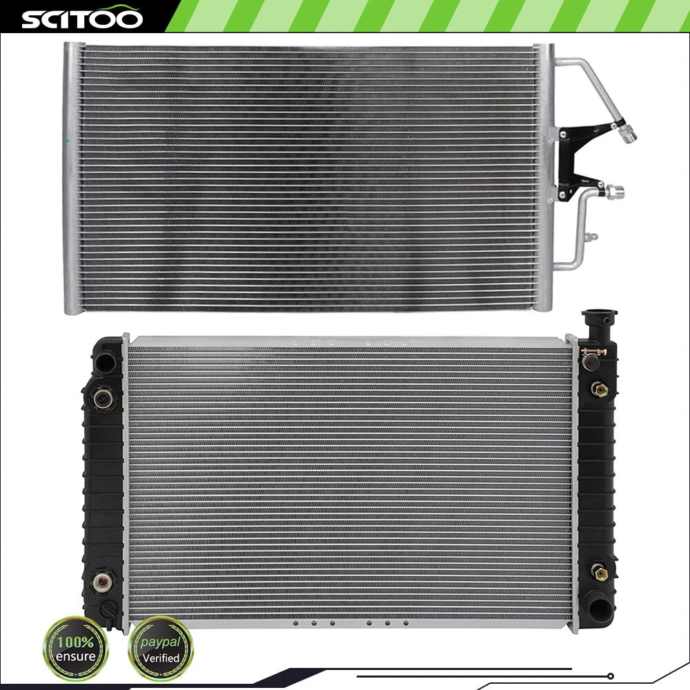 Radiator and A/C Condenser Kit for Chevrolet GMC C1500 K1500 (1996–1998)