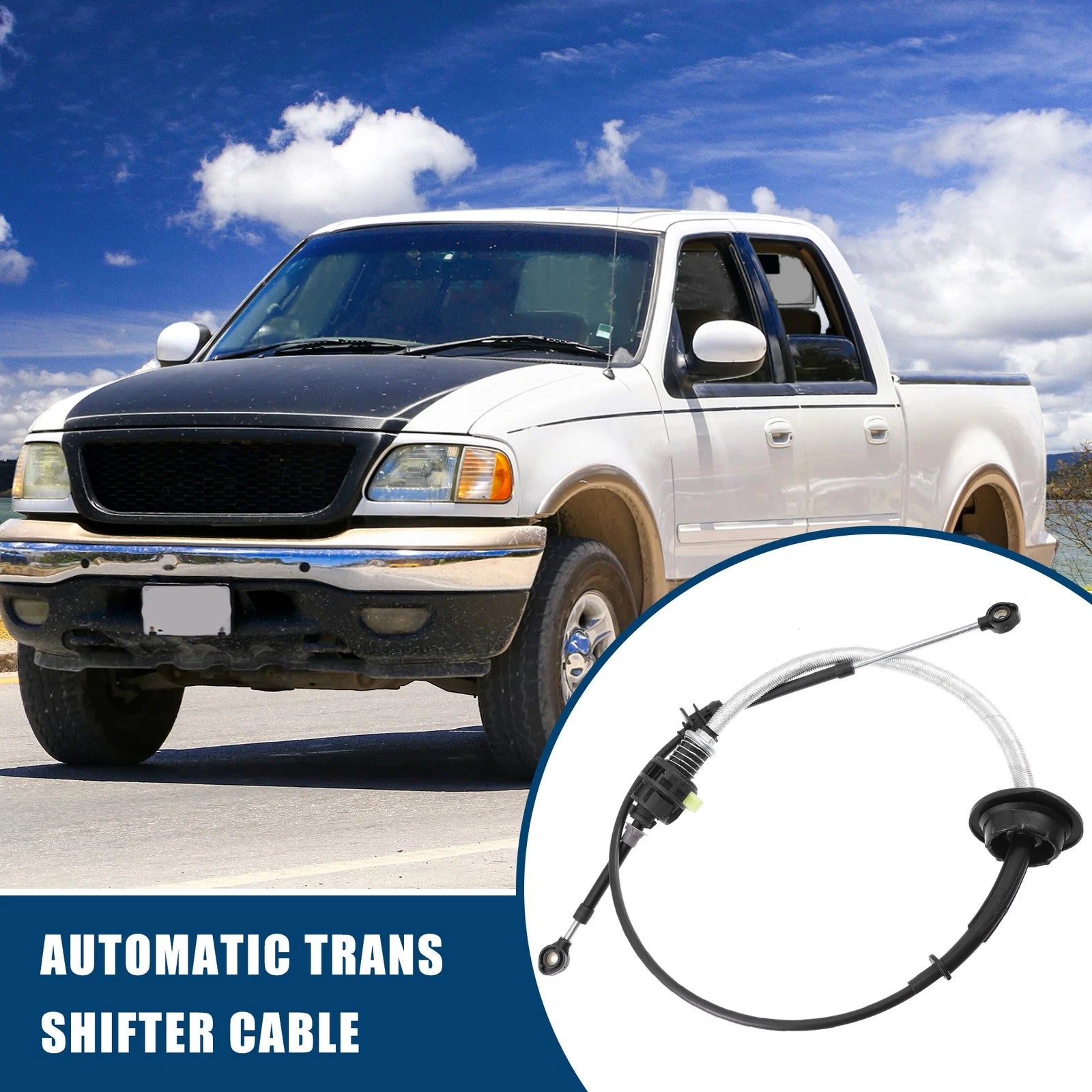 Set of 2 Automatic Transmission Gear Shift Lever Cables for Ford F150 (2004)