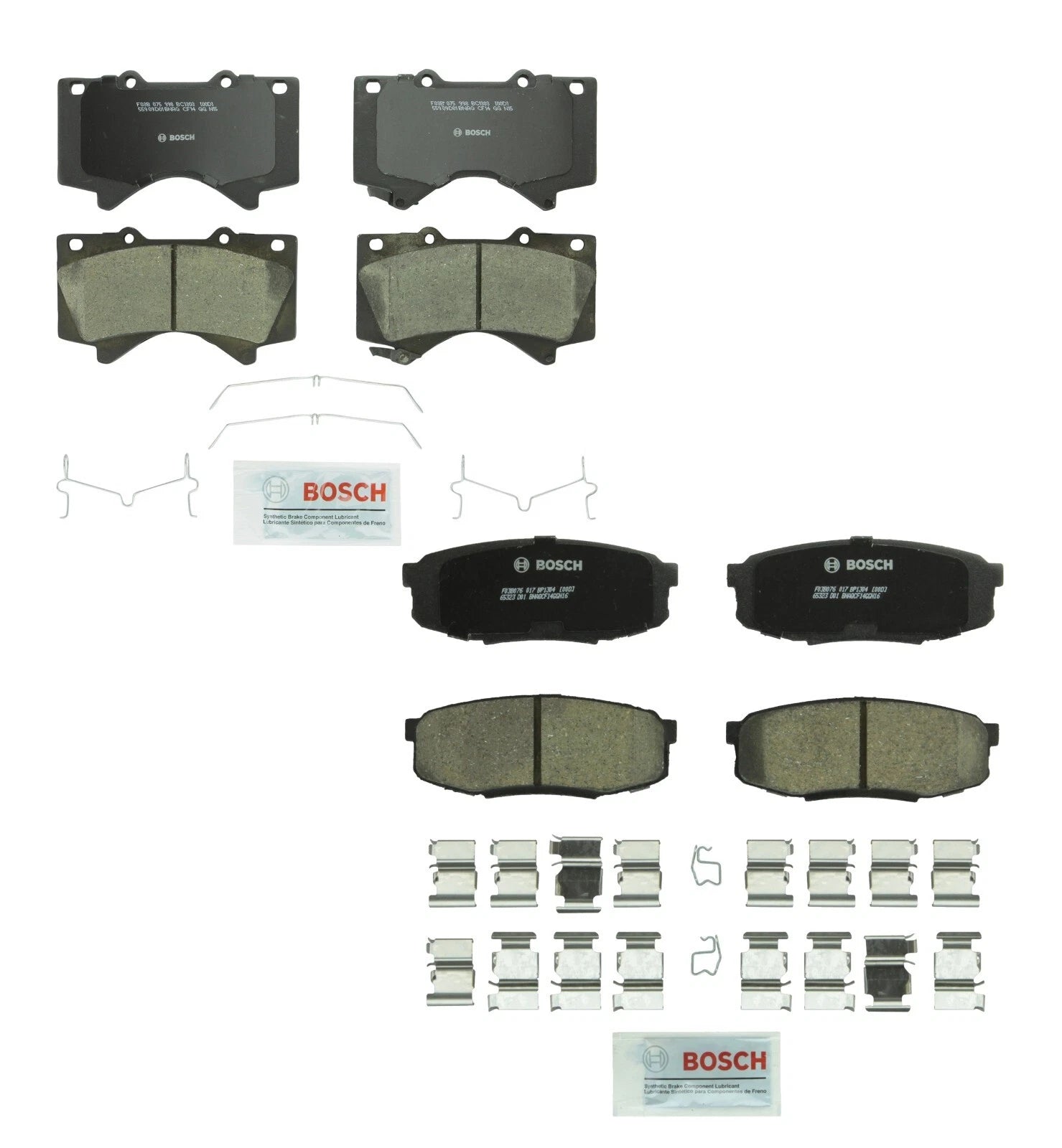 Bosch QuietCast Brake Pads Kit for Lexus LX570, Toyota Land Cruiser, Tundra (2008–2021)