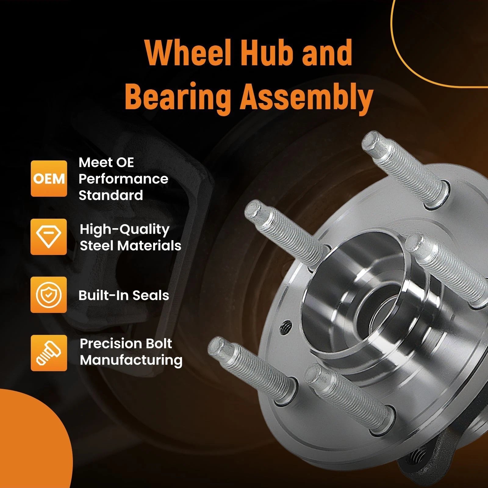 Rear LH RH Wheel Hub Assembly for Ford Five Hundred (2005–2007) 512299 5 Lug