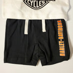 2-Piece Knit Raglan T-Shirt & Shorts Set for Harley-Davidson Baby Boys