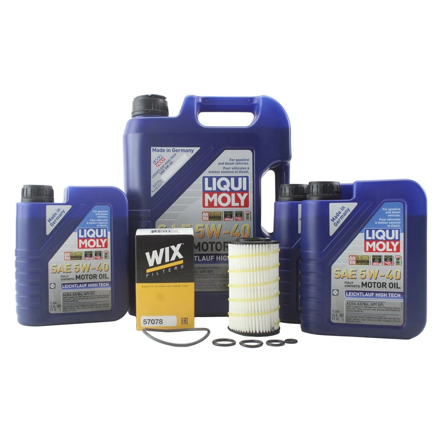 Oil Change Kit 8L Liqui Moly 5W-40 Wix for Mercedes C300