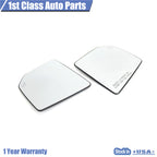 Pair of Rear View Mirror Glass with Backplate for Ford F150 (2015–2017)