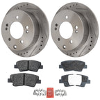 Rear Brake Disc Rotors and Pads Kit for Kia Soul (2010–2013)