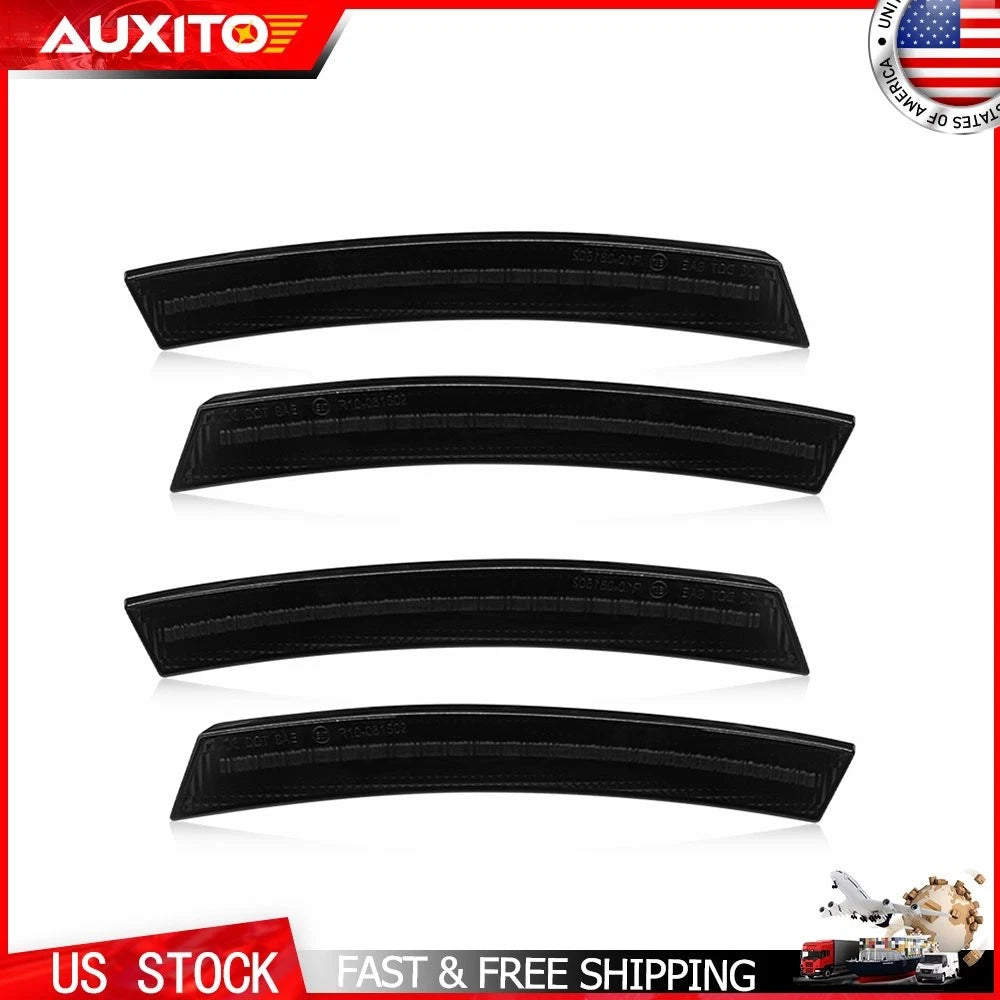Set of 4 Smoke Lens LED Front Side Marker Lights for Mini Cooper (2002–2008)