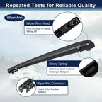 Set of 2 Rear Windshield Wiper Blade Arms for Toyota C-HR IZOA (2018–2020)