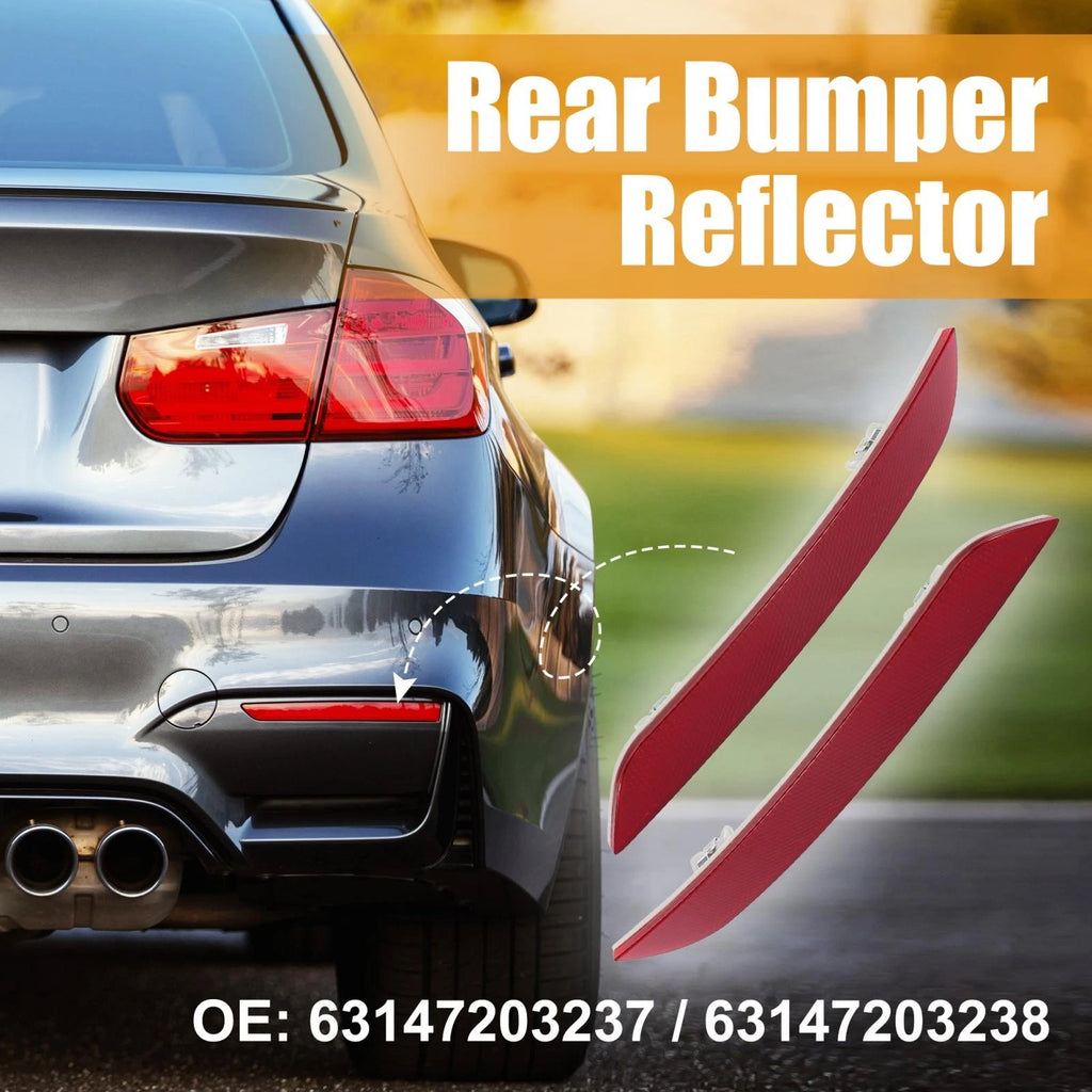 2X Rear Bumper Reflectors for BMW 550i (2011–2017) 63147203237 63147203238