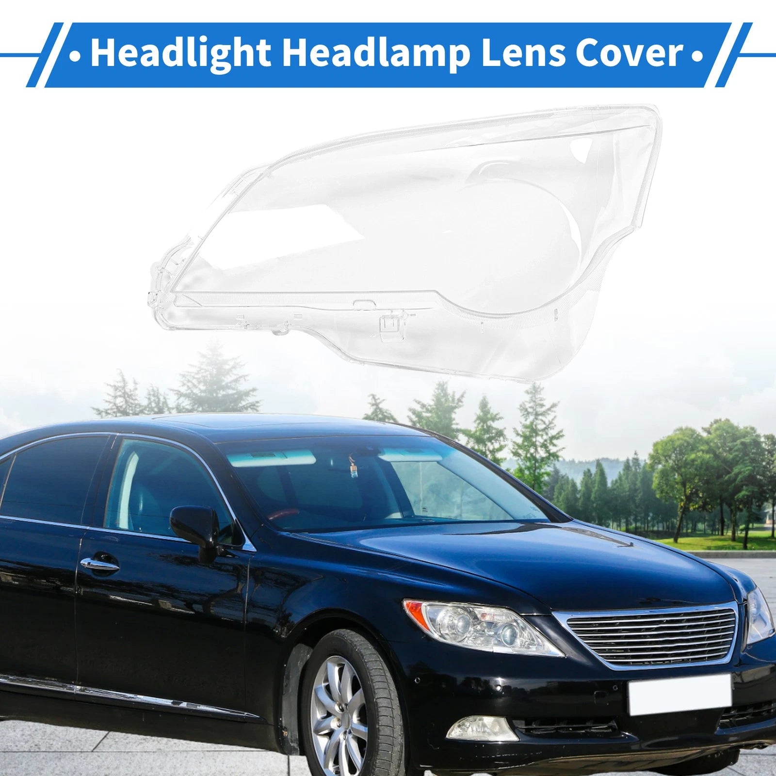 1 Pcs Headlight Lens Cover for Lexus GX460 (2010–2013) PC Clear