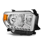 Passenger Side Chrome Housing Amber Corner Headlight for Toyota Tundra (2014–2017)