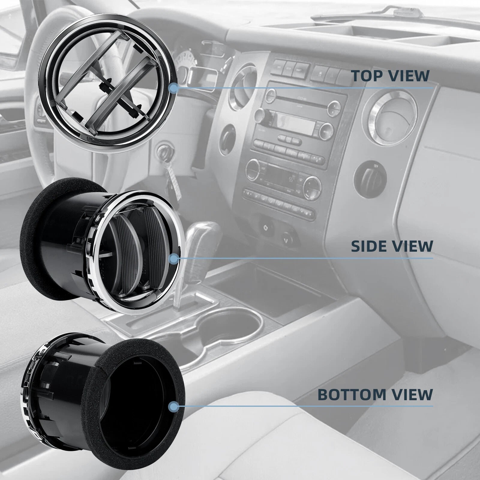Set of 4 HVAC Air Vent Ducts for Ford F150 (2004–2008)