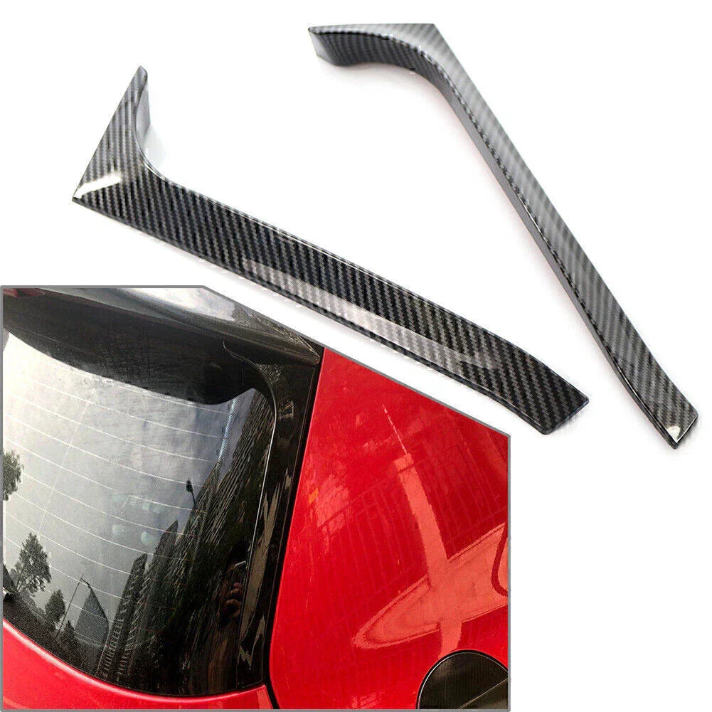 Carbon Fiber Rear Window Side Canard Splitter Trim for VW Golf 6 (2009-2013)