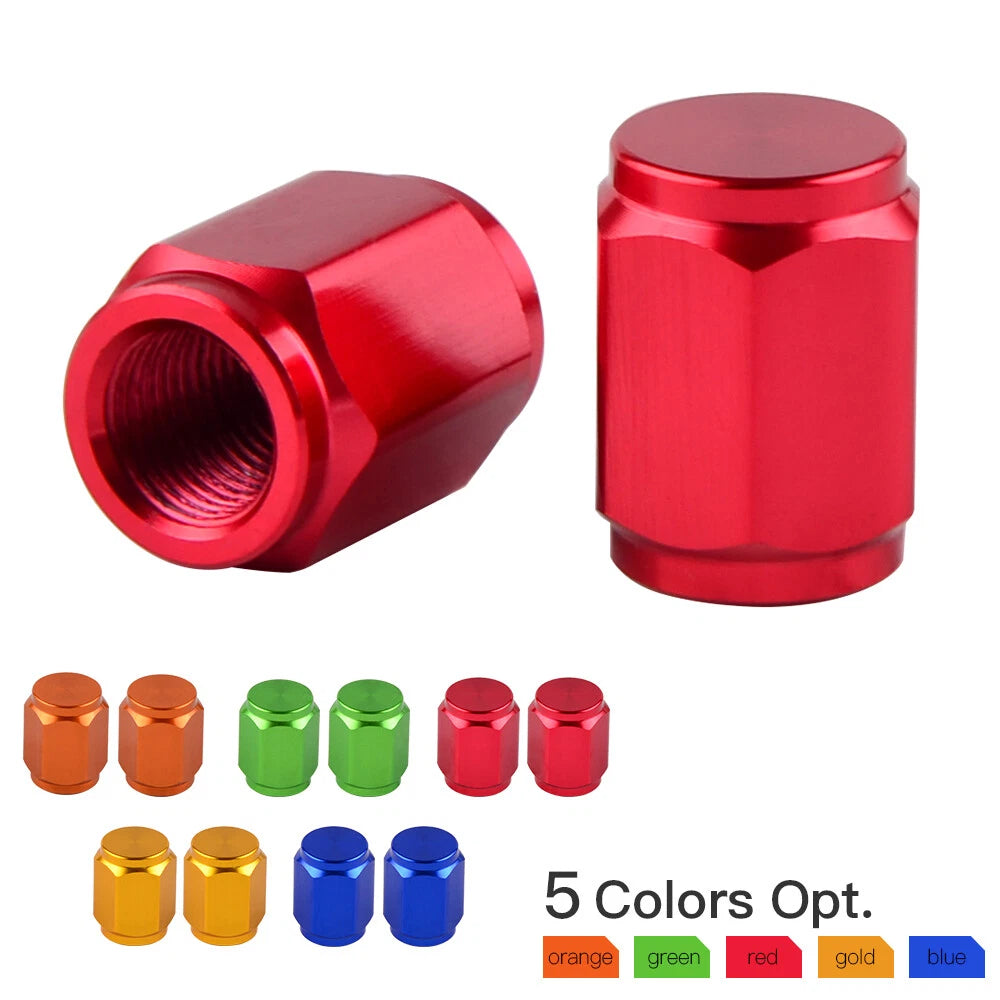 Set of 4 Universal Wheel Air Tire Valve Stem Caps for Street Sport Bike Off-Road