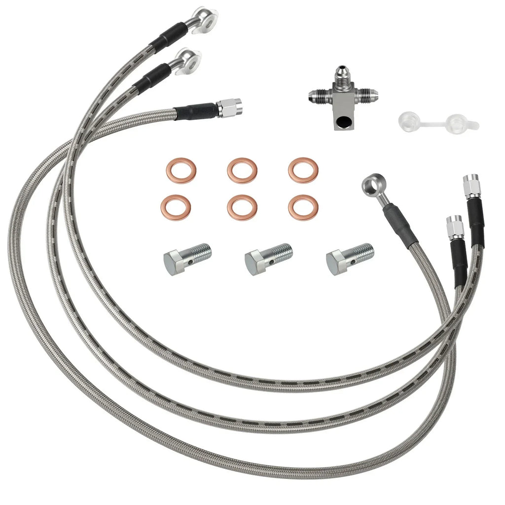 3 x Front Brake Hose Lines Kit for Suzuki Quadsport Z400 LTZ400 LTZ400Z (2003–2008)