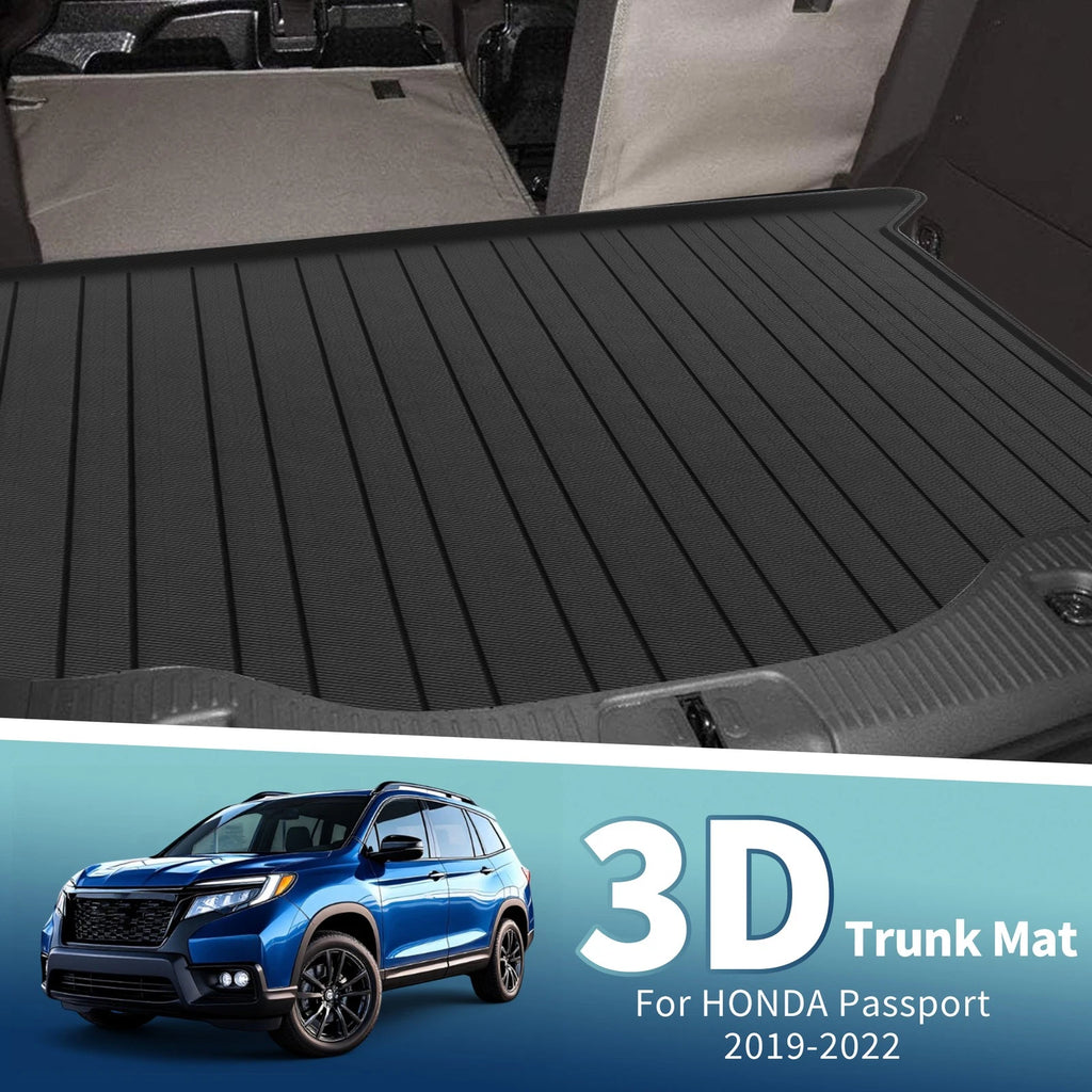 Flat Face Cargo Liner Rear Trunk Mat for Honda Passport (2019–2022) TPE