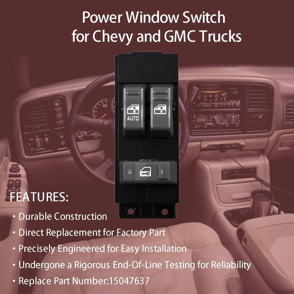 Master Power Window Switch for Chevy Silverado GMC Sierra 1500 (1999–2002)