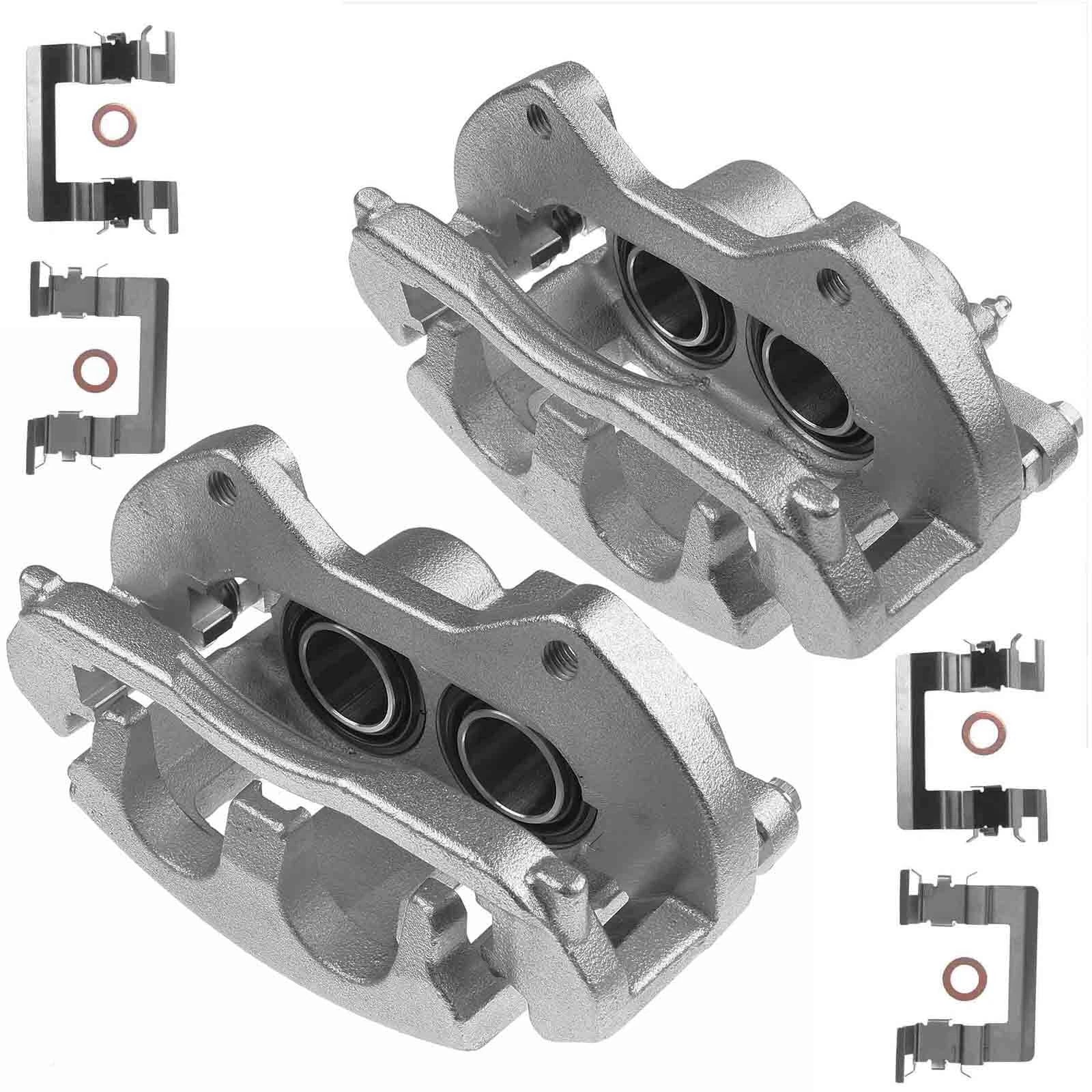 Pair Front Brake Caliper with Bracket for Chevy Impala (2012-2013)