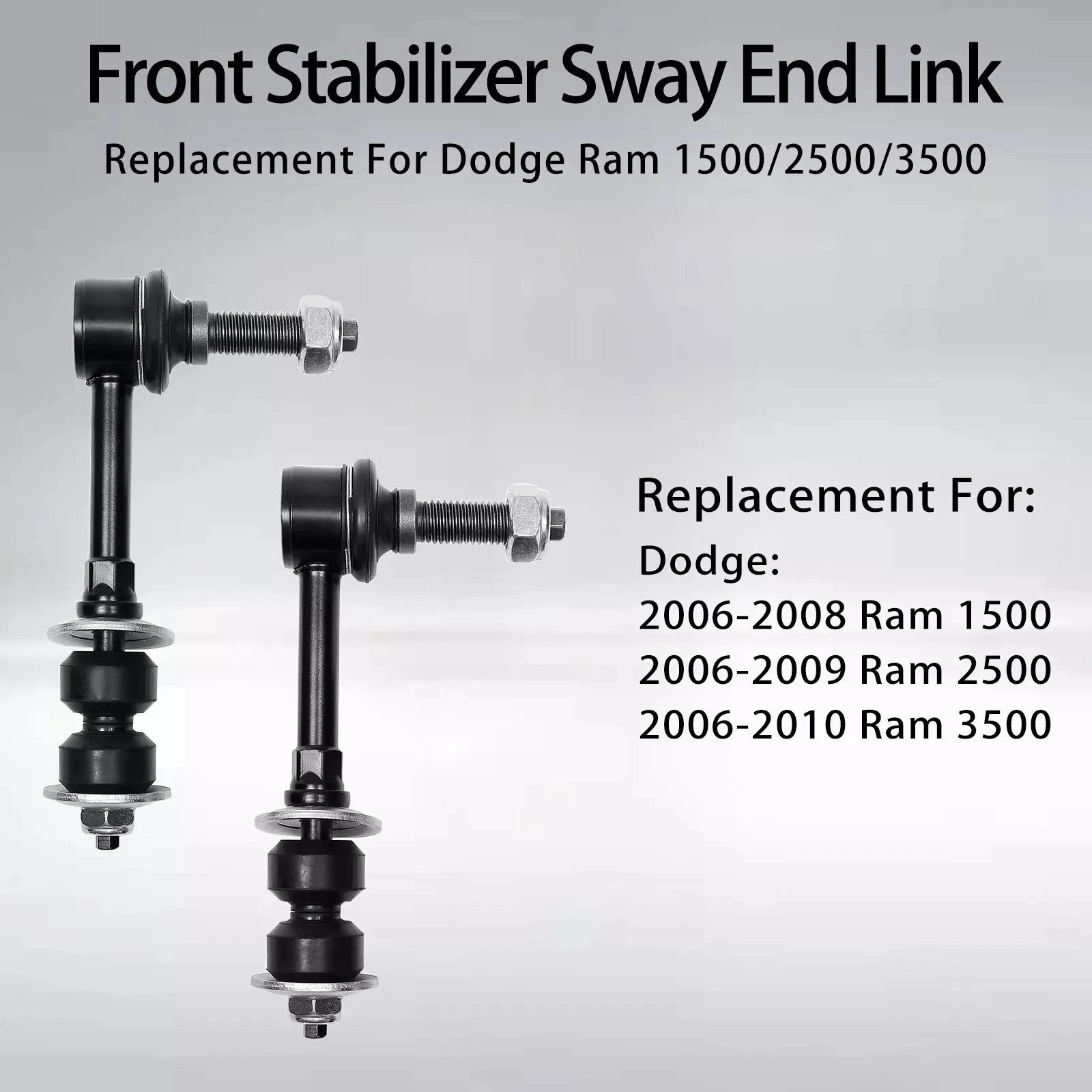 Set of 2 Front Stabilizer Sway Bar Links for Dodge Ram 1500 2500 3500 (2006-2010)