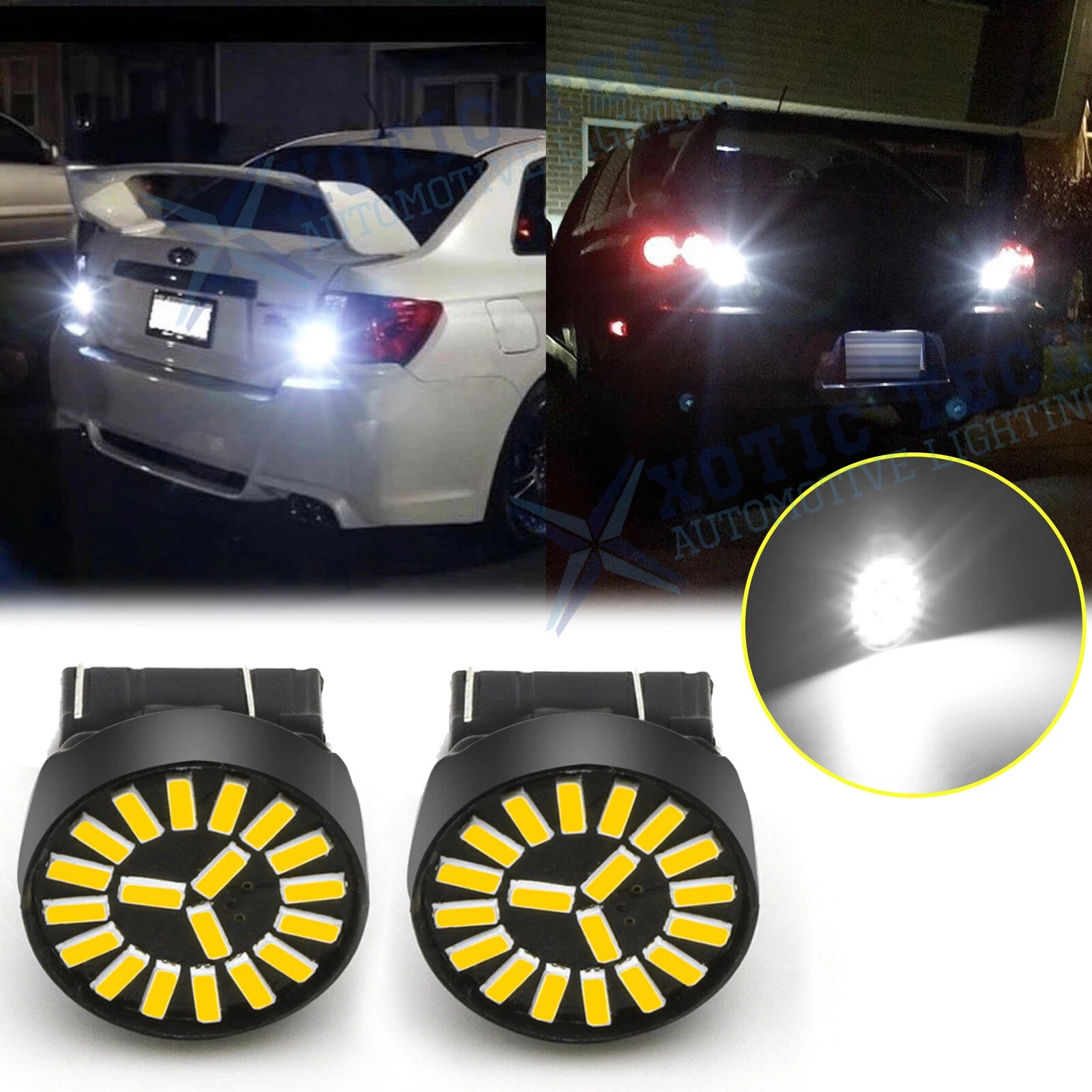 White LED Interior Reverse License Lights Kit for Honda CR-V (2007-2012)