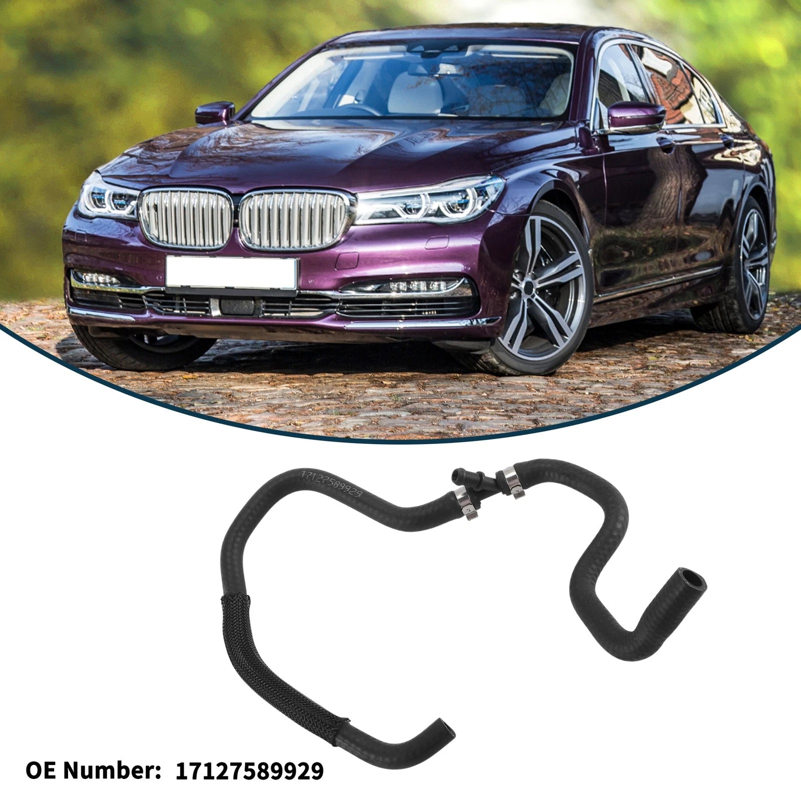 Radiator Hose for BMW 760Li 2007–2015 No. 17127589929 Plastic Coolant Pipe