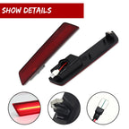 Set of 2 Red Lens LED Rear Bumper Side Marker Lights for Dodge Challenger