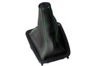 Leather Manual Shift Boot Cover for Nissan Skyline R32 (1989–1993) Green Stitch