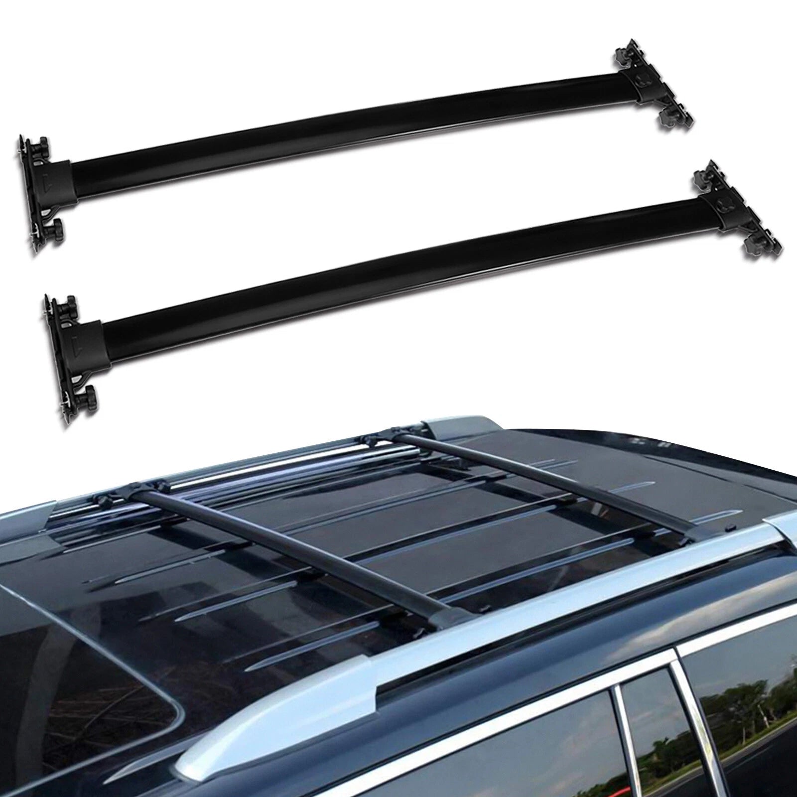 Pair Roof Rack Cross Bars for Toyota Highlander (2008–2013)