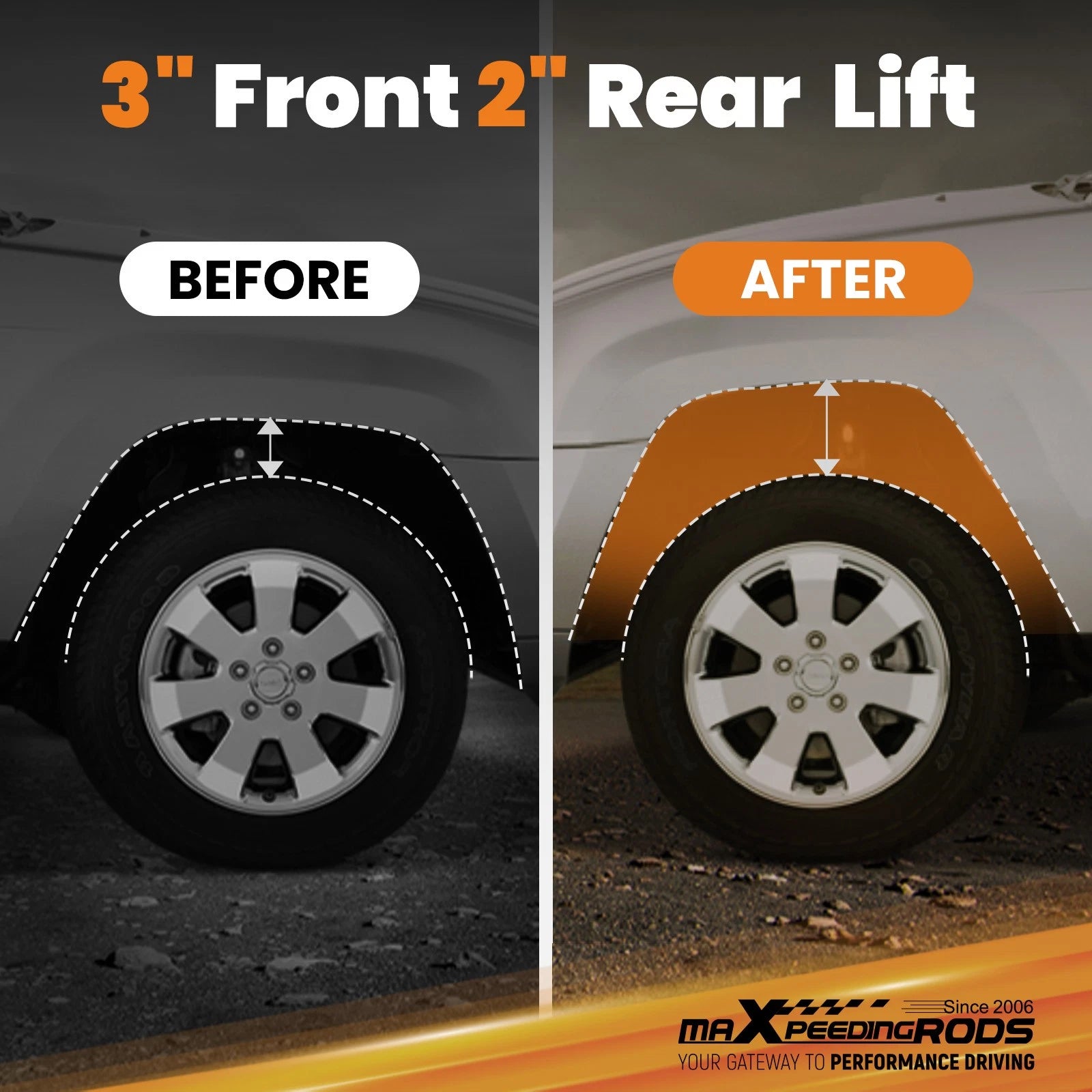 3" Front 2" Rear Leveling Lift Kit for Toyota Tundra (2007–2021)