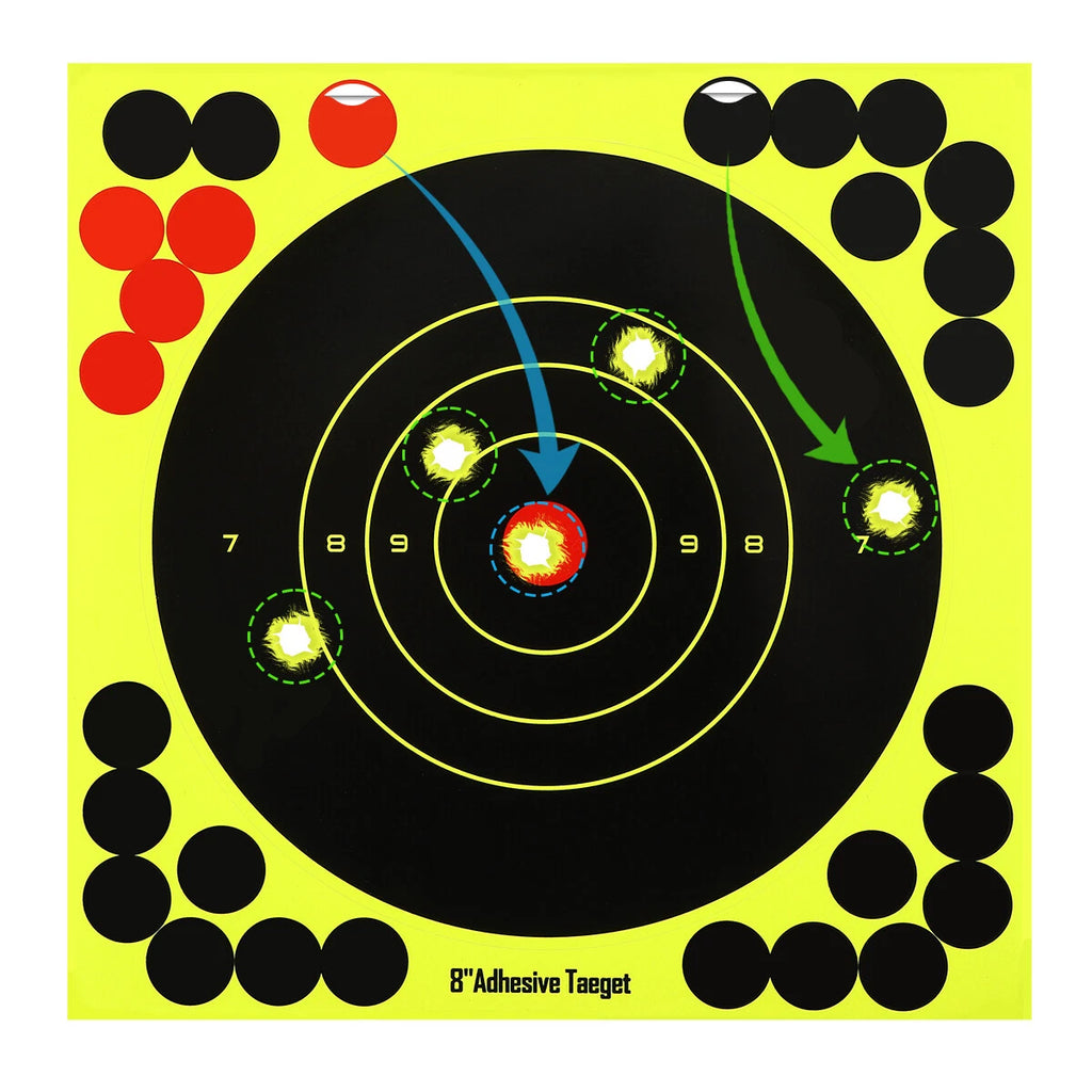 25 Pack Splatter Shooting Targets 8 Inch Paper for Rifle Shooting