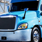 Pair LED Headlights With Dual Function DRL and Turn for Freightliner Cascadia (2018–2023)