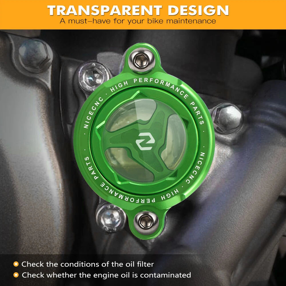 Engine Oil Filter Cover Cap for Kawasaki KX450F (2016–2022)