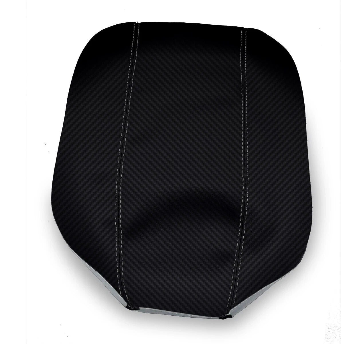 Console Lid Armrest Cover for Ford Escape (2017–2019) Gray Stitch PVC