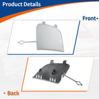 Tow Hook Cover for Mercedes-Benz GLA (2015–2020) No.A1568854200 Silver Tone