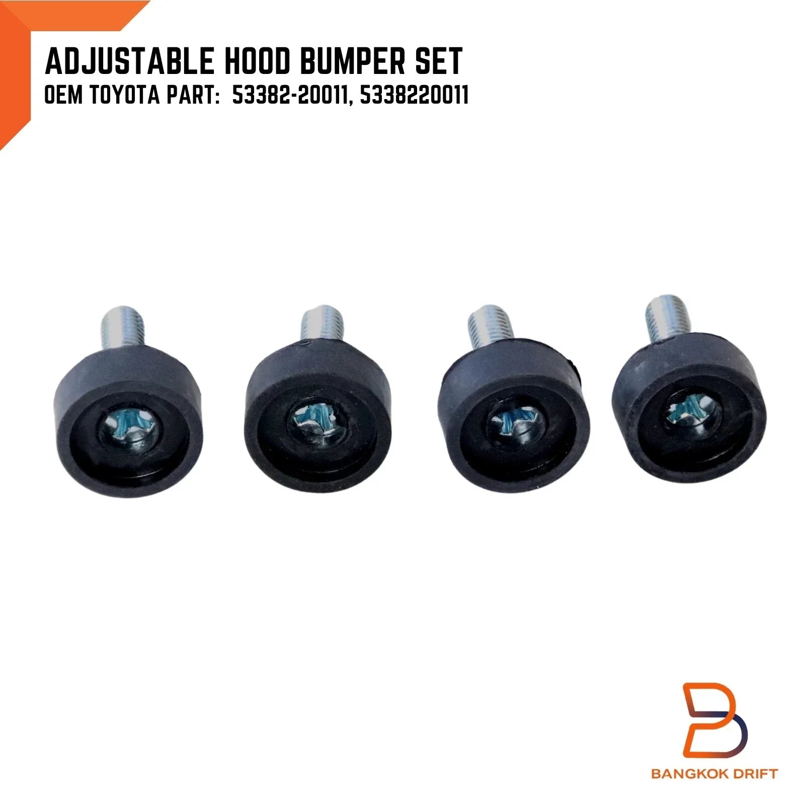 Adjustable Hood Bumper Cushion Screw for Toyota Hilux RN30 RN40 SR5 (79-83)