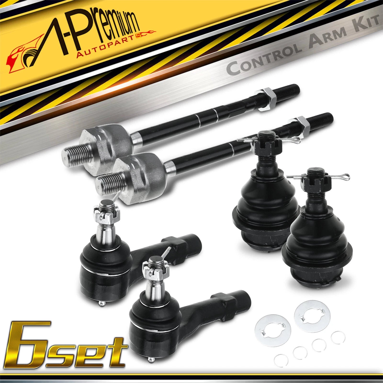 6X Front Lower Tie Rod & Ball Joint for Ford Explorer (1998–2001)