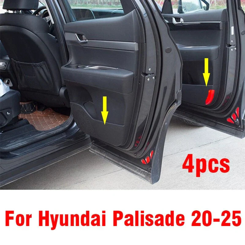 Black Side Inner Door Kick Trim Cover for Hyundai Palisade (2020–2025)