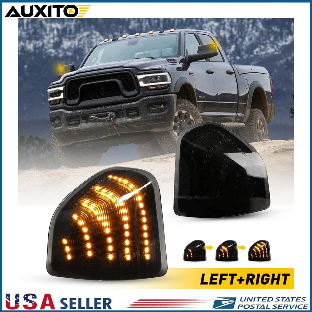 2X LED Sequential Tow Mirror Signal Light for RAM 1500 2500 3500 (2009–2018)