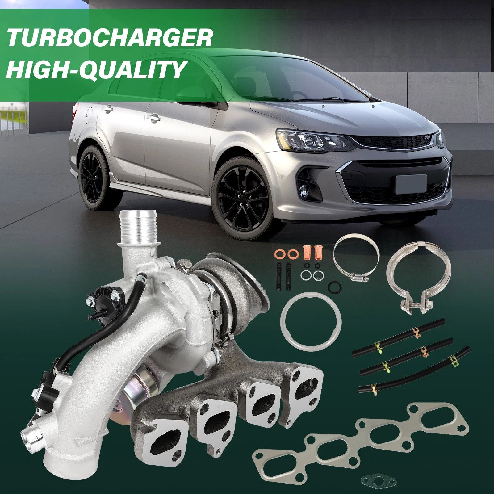 Turbocharger Assembly w/ Kits for Buick Encore (2013–2018) 1.4L Gas Turbo